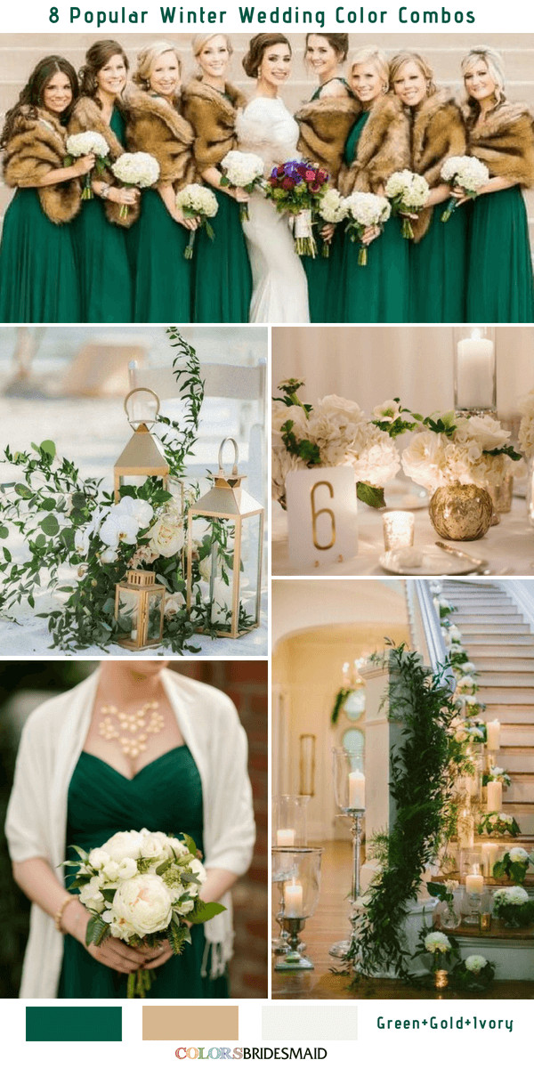 December Wedding Colors
 8 Romantic Winter Wedding Color bos for 2018