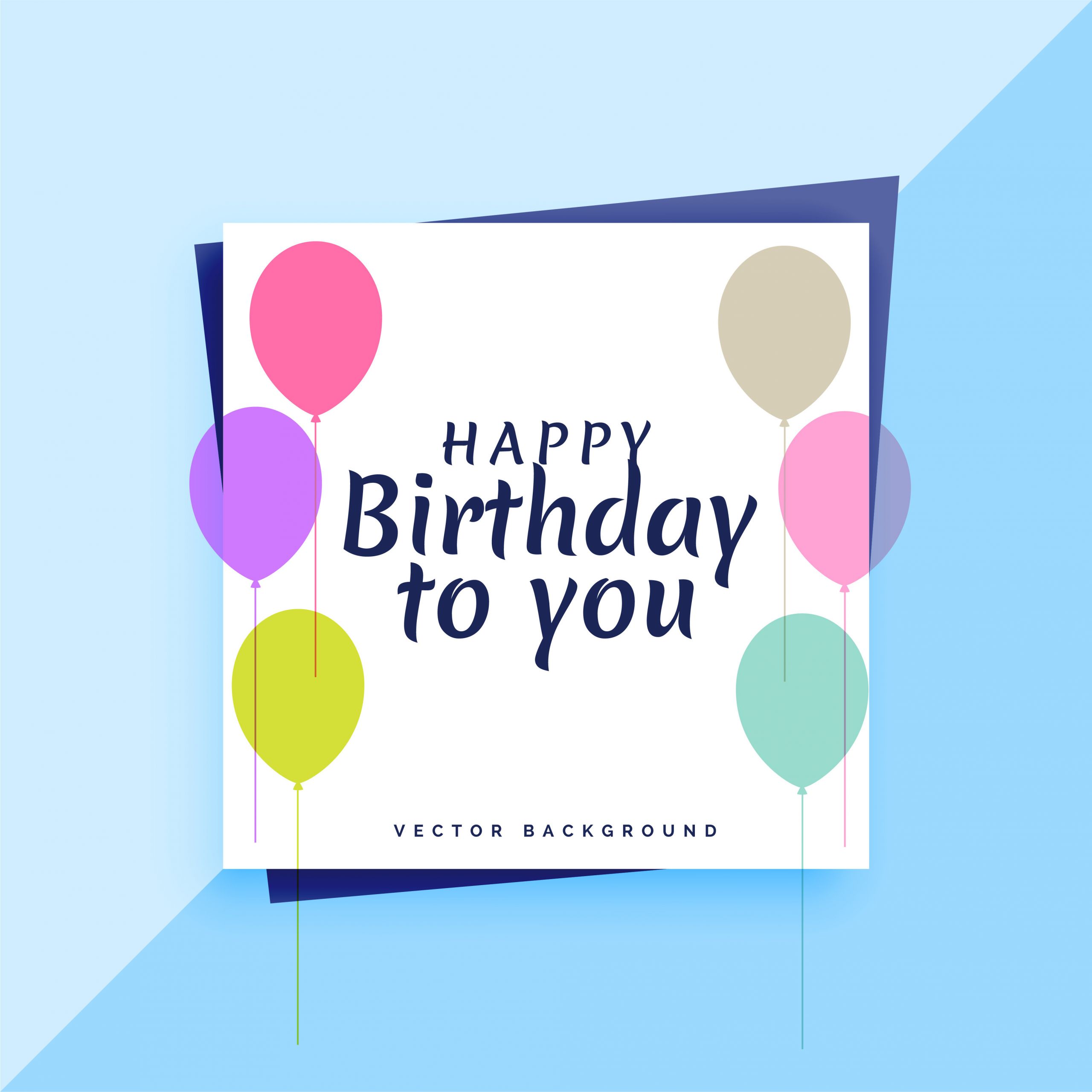 Design A Birthday Card
 elegant happy birthday card design with colorful balloons