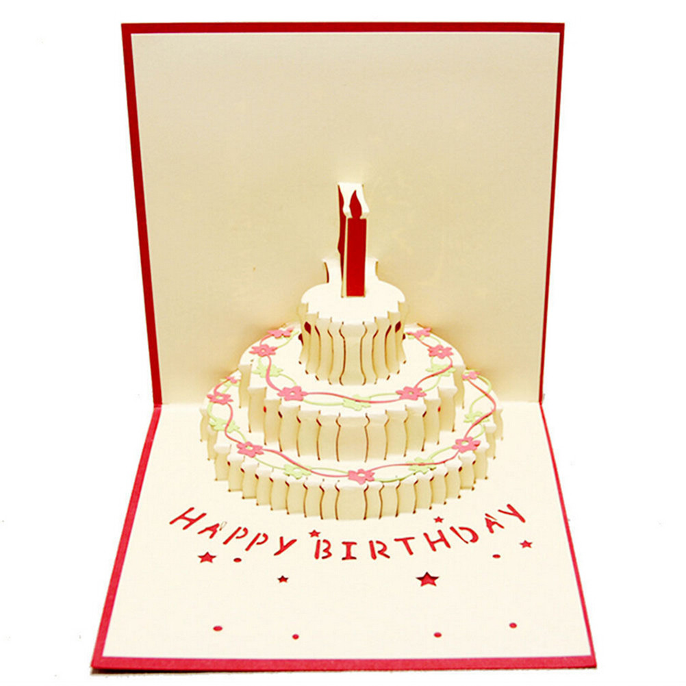 Design A Birthday Card
 Birthday Cake Candle Design Greeting Card 3D Handcrafted