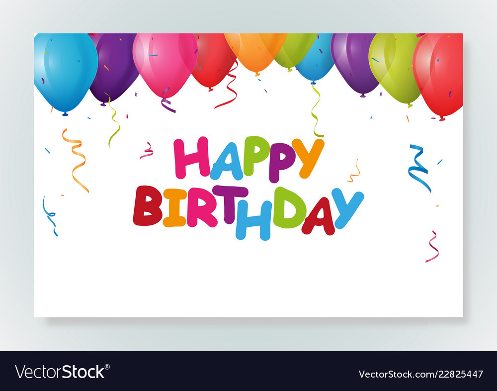 Design A Birthday Card
 Happy birthday greeting card design with confetti Vector Image