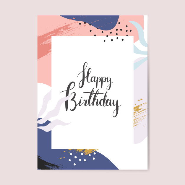 Design A Birthday Card
 Free Vector