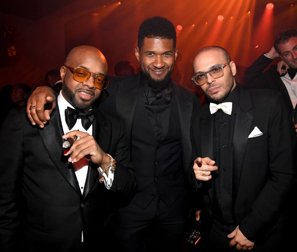 Diddy Birthday Party
 Jermaine Dupri Usher and Richie Akiva at Diddy s 50th