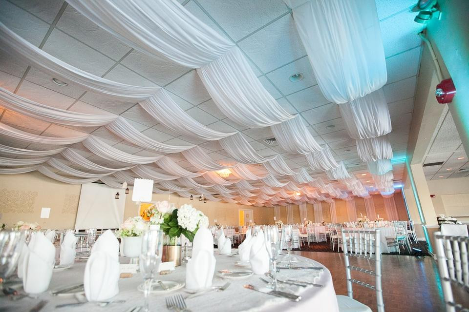 DIY Ceiling Draping For Weddings
 White Ceiling Draping Fabric And Instructions Dropped