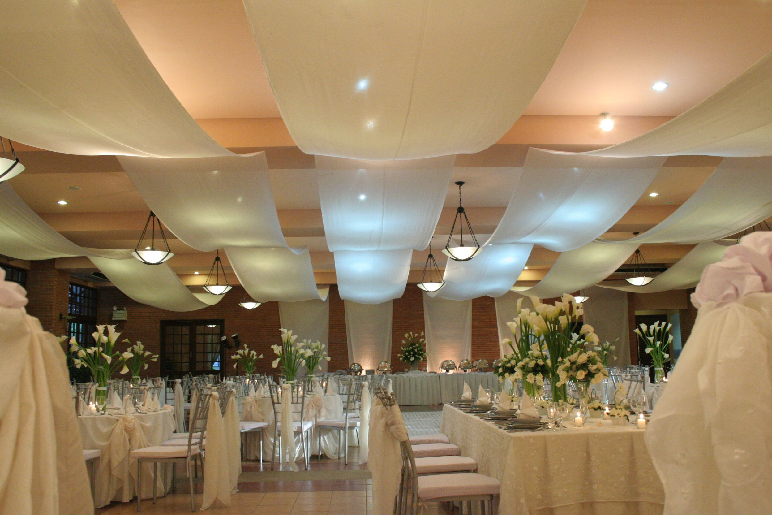 DIY Ceiling Draping For Weddings
 Really like this look