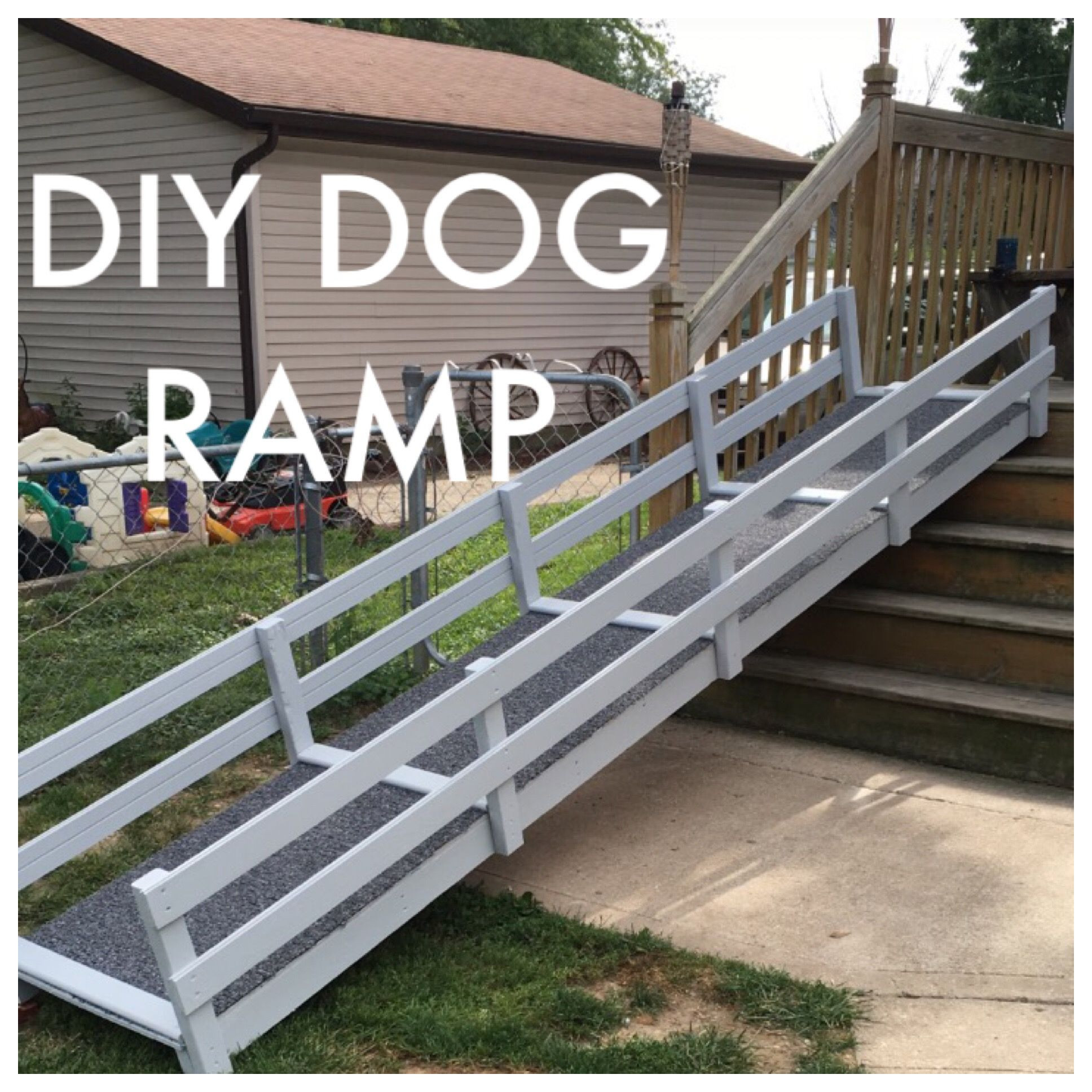DIY Dog Ramp For Stairs
 DIY Dog Ramp over stairs Dog ramp Diy dog ramp …