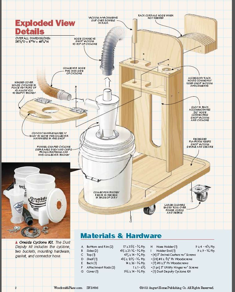 DIY Dust Collector Plans
 Homemade Cyclone Dust Collector Plans With images
