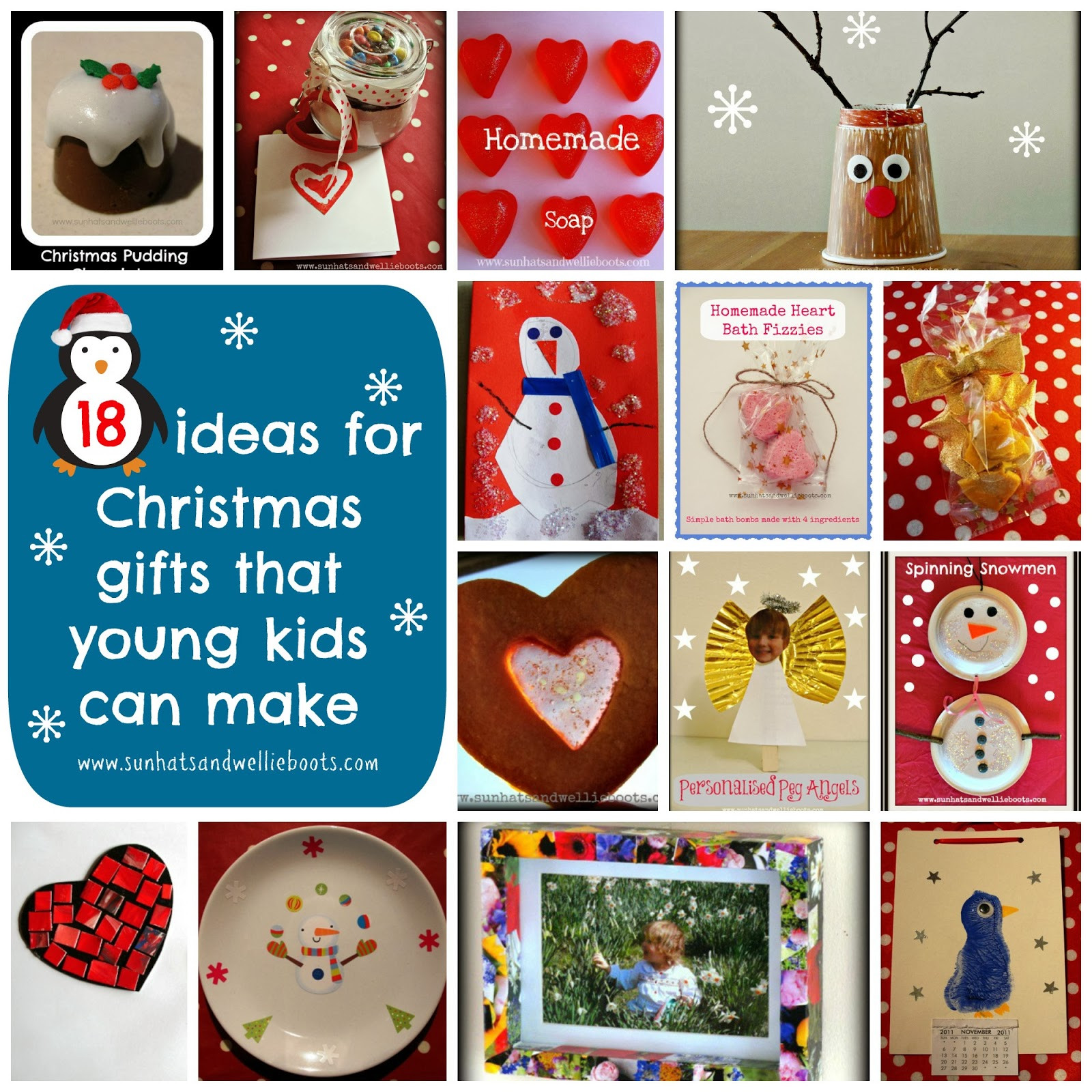 DIY Gifts For Kids To Make
 Sun Hats & Wellie Boots 18 Homemade Christmas Gifts That
