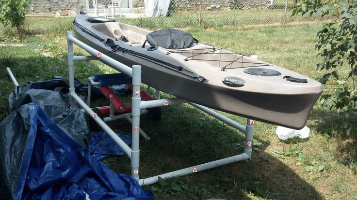 DIY Kayak Rack Pvc
 Nice Homemade boat rack Jamson