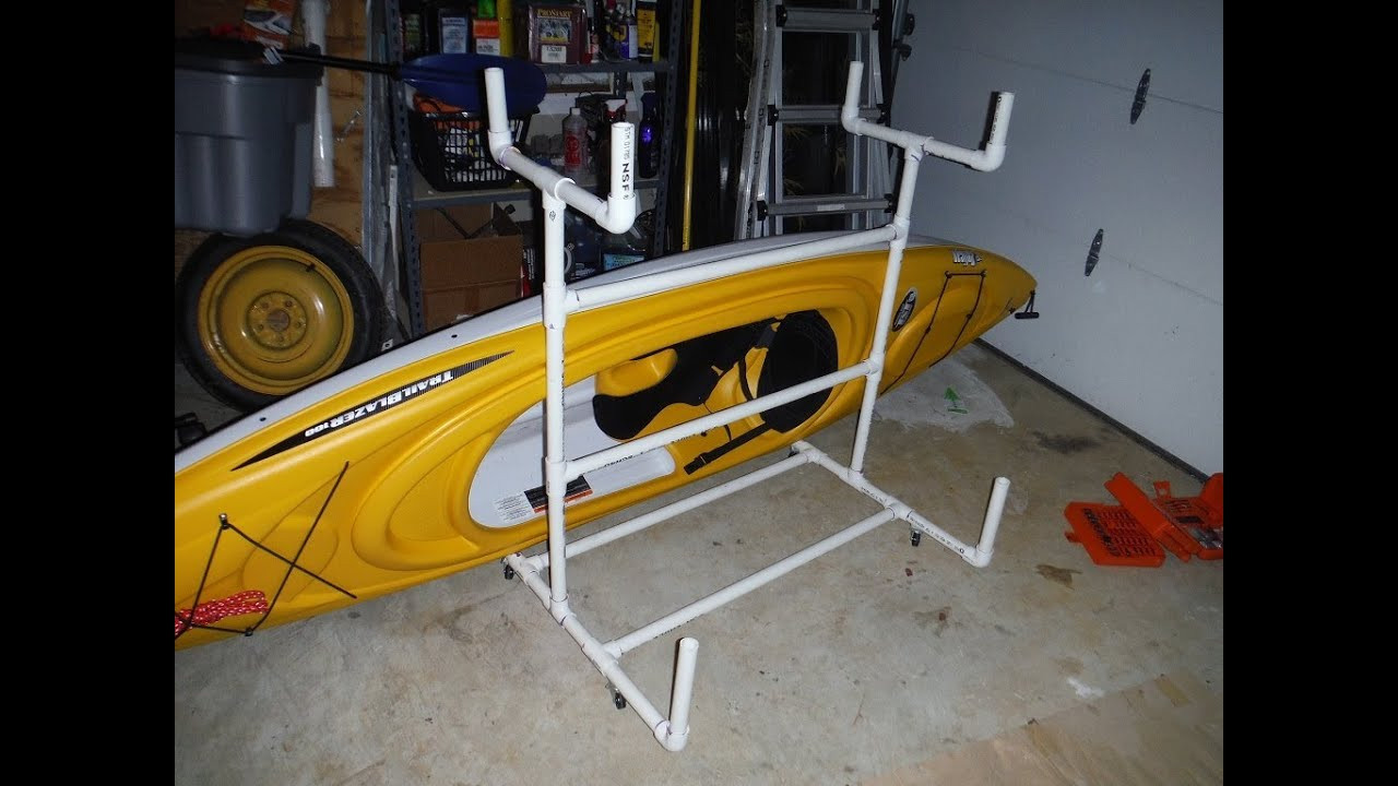 DIY Kayak Rack Pvc
 Dual Kayak PVC Cart Rack
