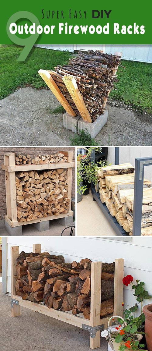 DIY Log Rack
 9 Super Easy DIY Outdoor Firewood Racks