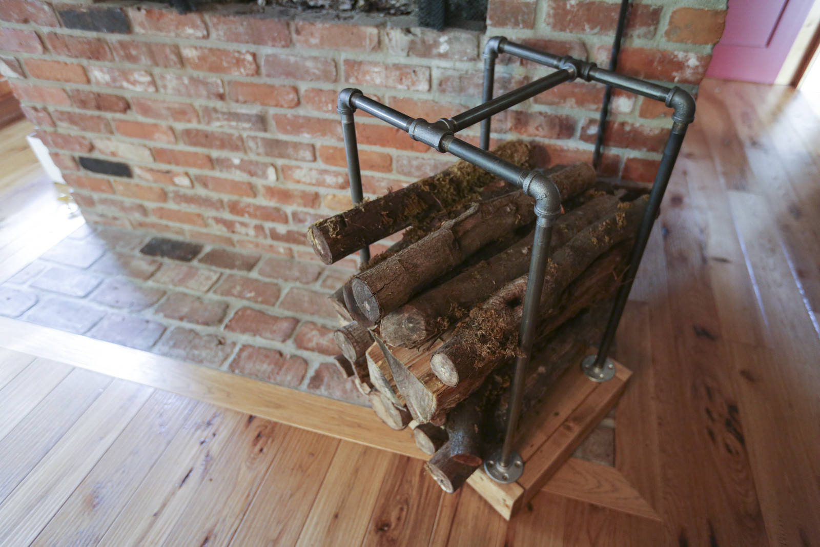 DIY Log Rack
 Firewood Rack DIY How To Make An Industrial Firewood Holder