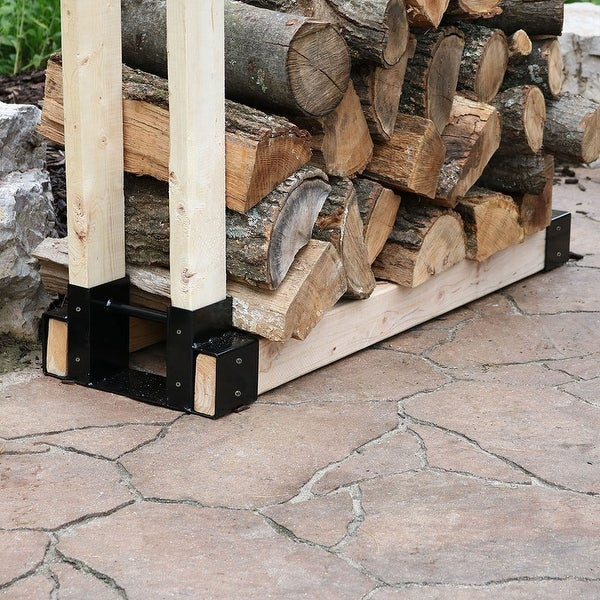 DIY Log Rack
 Shop Steel DIY Log Rack Brackets Kit Outdoor Adjustable
