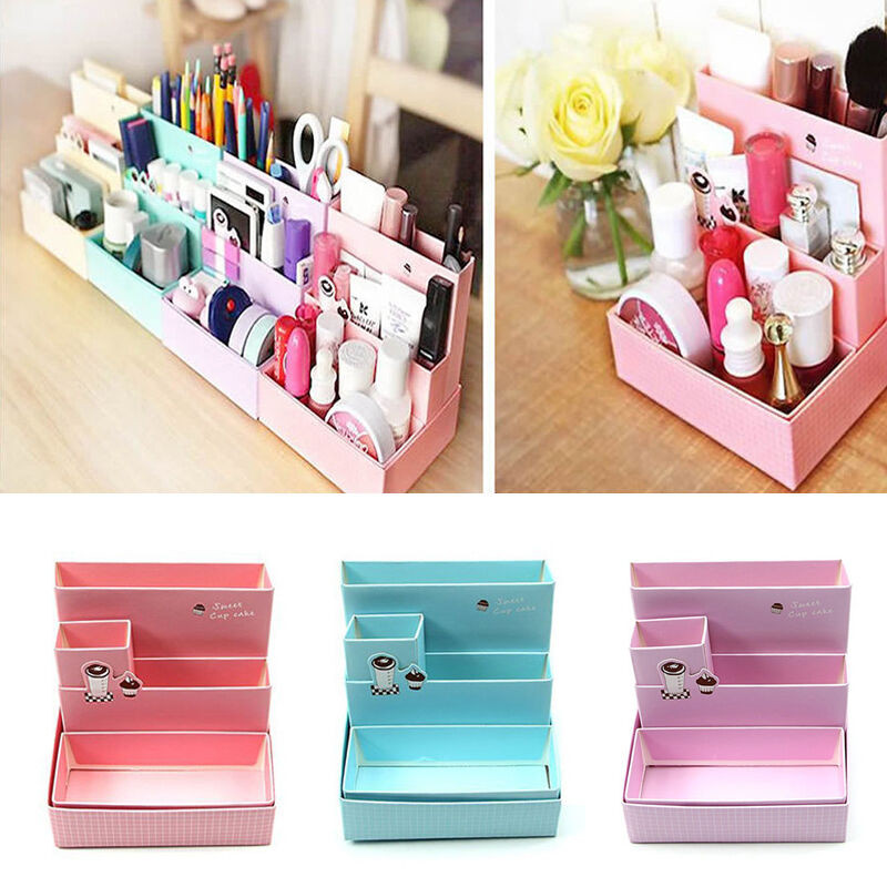DIY Makeup Organizer Cardboard
 DIY Paper Board Storage Box Desk Decor Stationery Makeup