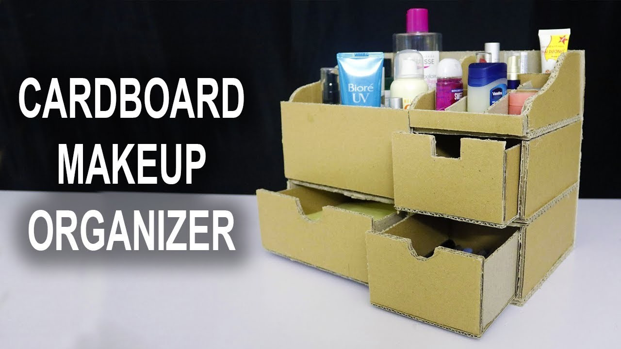 DIY Makeup Organizer Cardboard
 How To Make Makeup Organizer Out Cardboard DIY