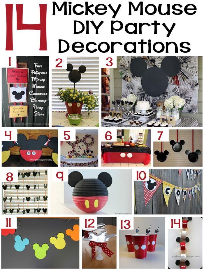 DIY Mickey Mouse Decorations
 70 Mickey Mouse DIY Birthday Party Ideas – About Family