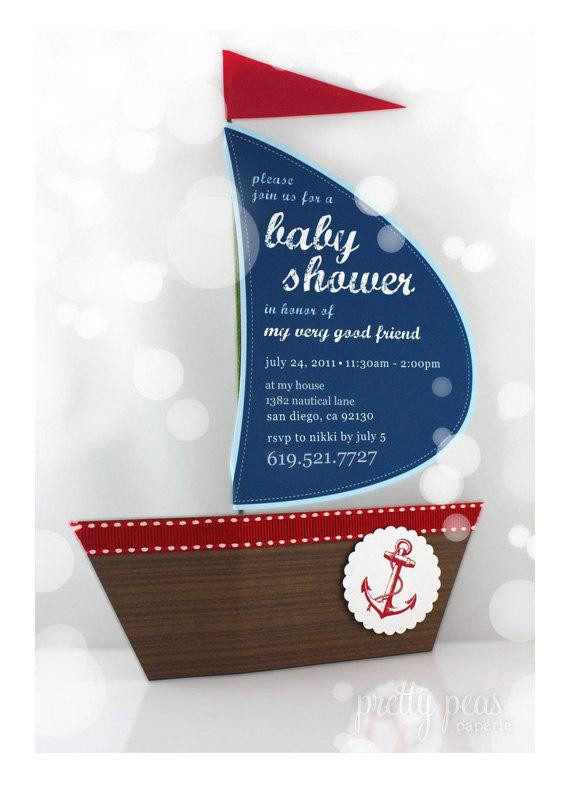 Diy Nautical Baby Shower
 Items similar to DIY Nautical Baby Shower Invitation