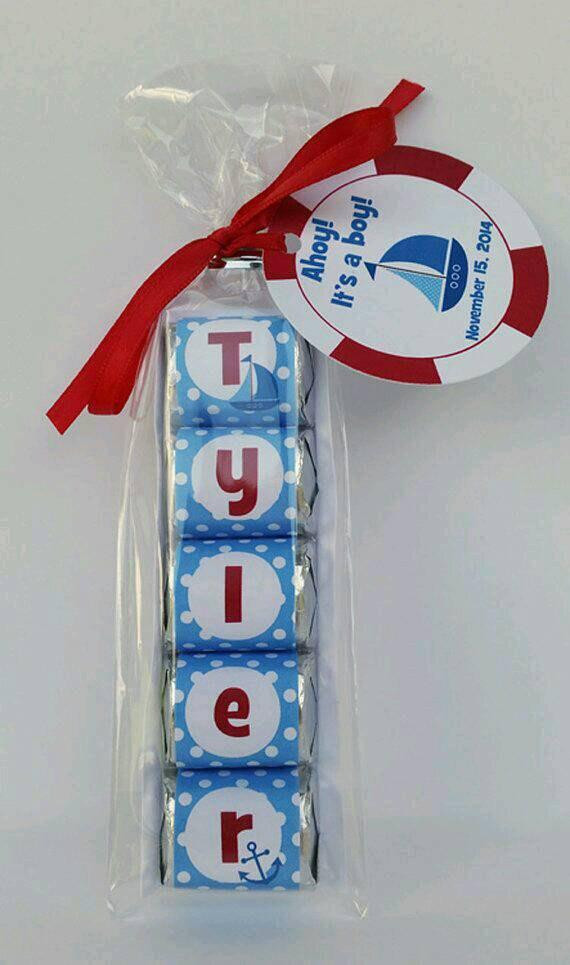 Diy Nautical Baby Shower
 Nautical Baby Shower Favors Personalized DIY Baby Shower