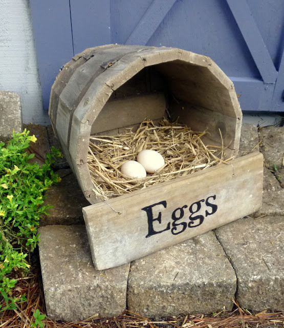 DIY Nesting Boxes For Chickens
 DIY Wine Barrel Nesting Box
