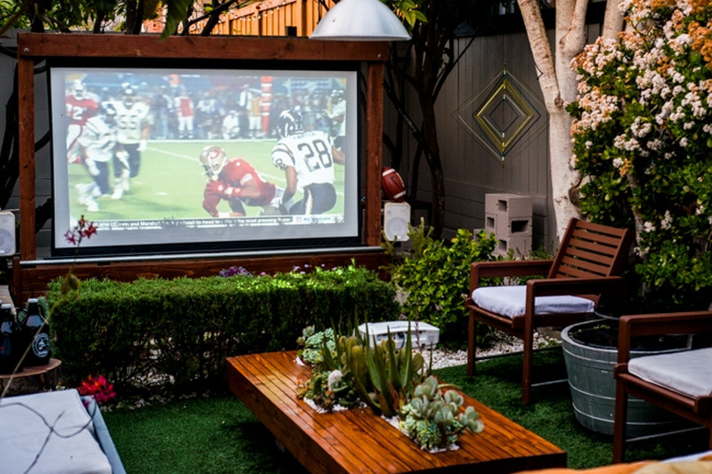 DIY Outdoor Movie Theater
 Bring more entertainment to your backyard by building an