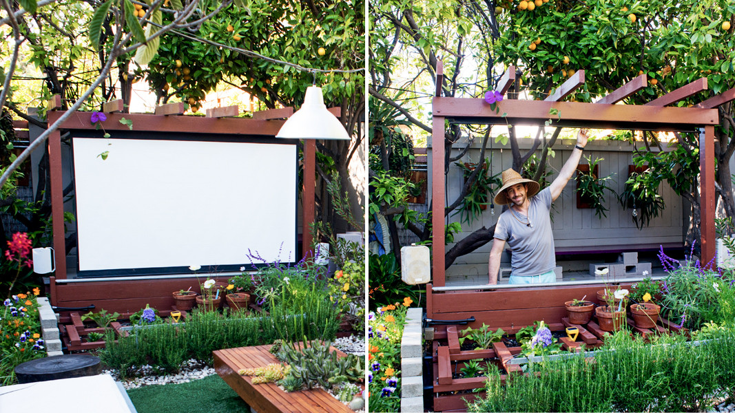 DIY Outdoor Movie Theater
 The Horticult