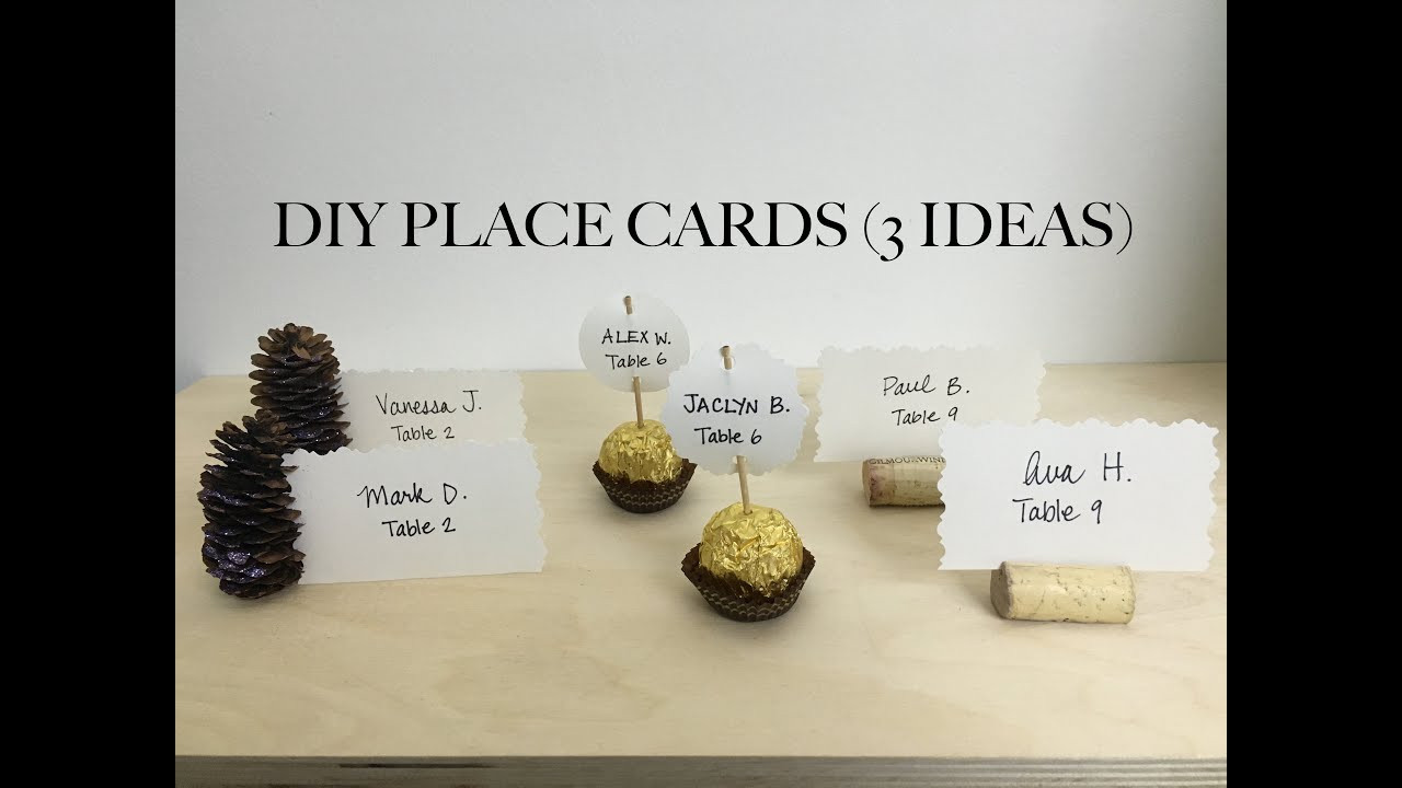 DIY Place Cards Weddings
 DIY Place Cards 3 Ideas