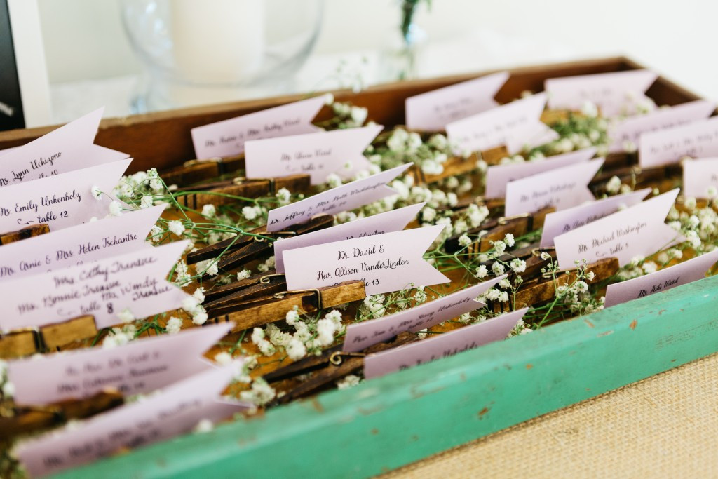 DIY Place Cards Weddings
 DIY Clothespin Place Card Holders for a Rustic Vintage