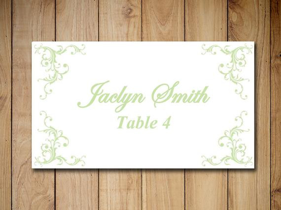 DIY Place Cards Weddings
 DIY Wedding Place Card Template Printable by