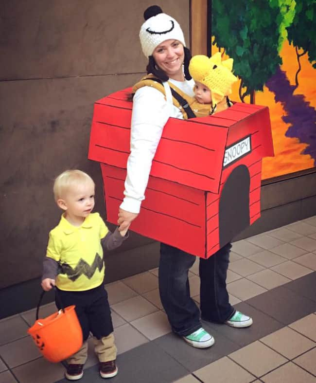 DIY Snoopy Costume
 Babywearing Halloween Costume Roundup 2017 Carry Me Away