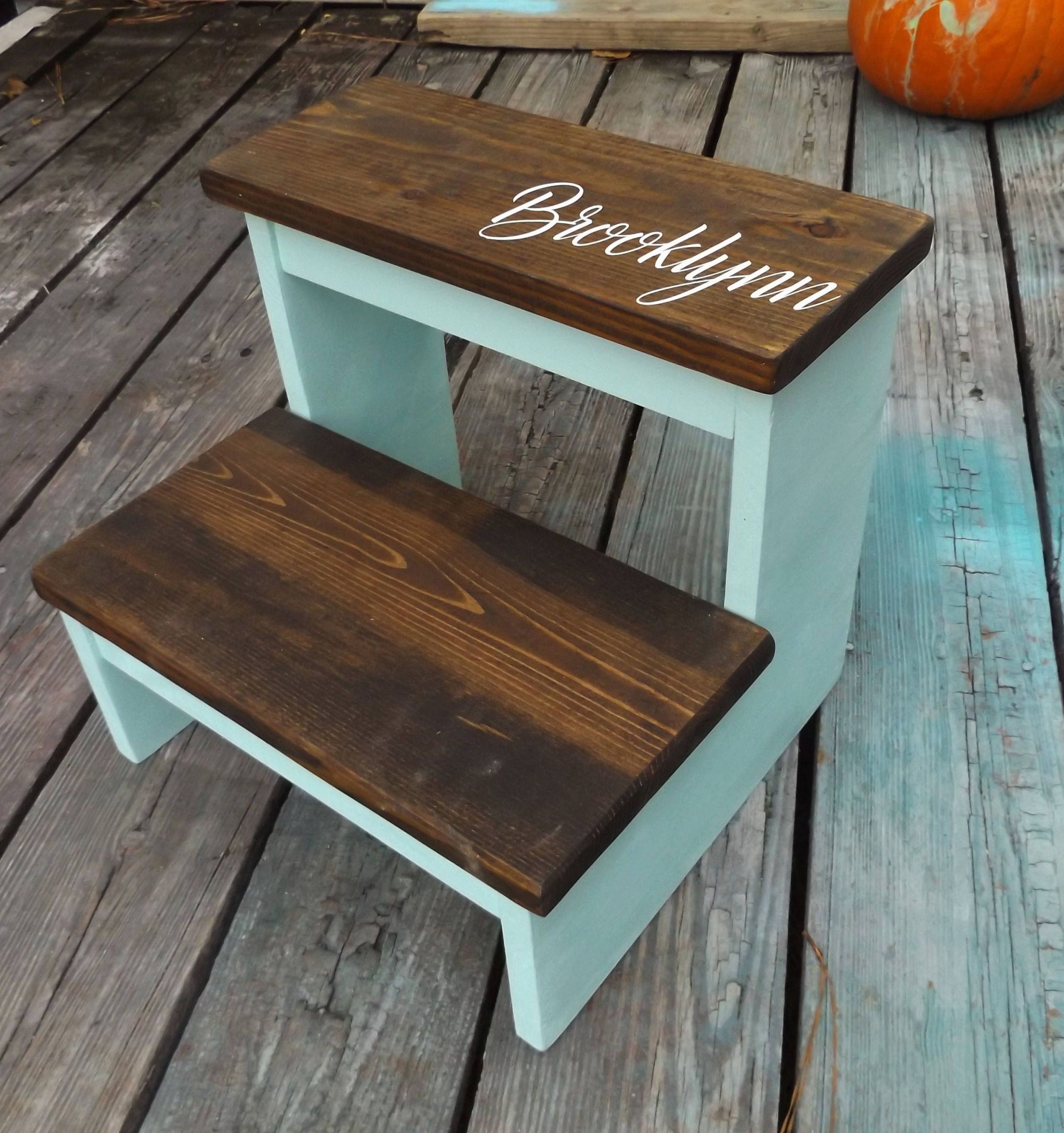 DIY Step Stool For Toddler
 step stool kids toddler wooden step stool personalized