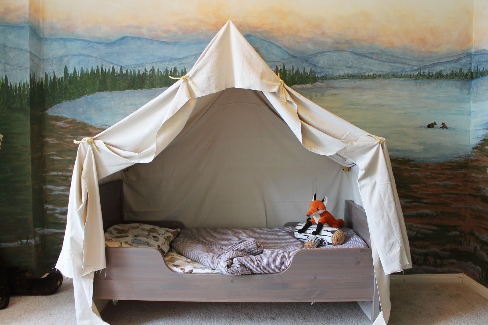 DIY Toddler Bed Tent
 The ragged wren How To Camping Tent Bed