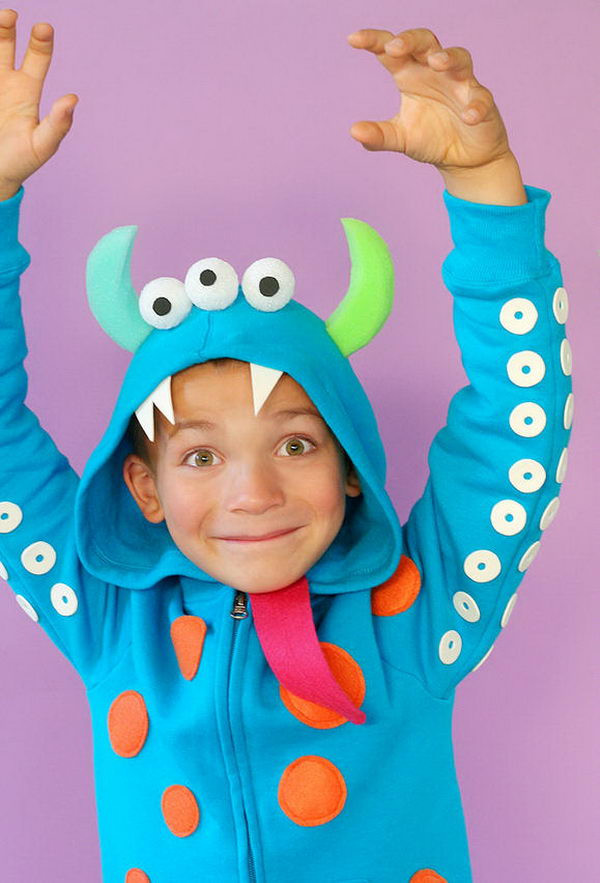 DIY Toddler Monster Costume
 50 Creative Homemade Halloween Costume Ideas for Kids
