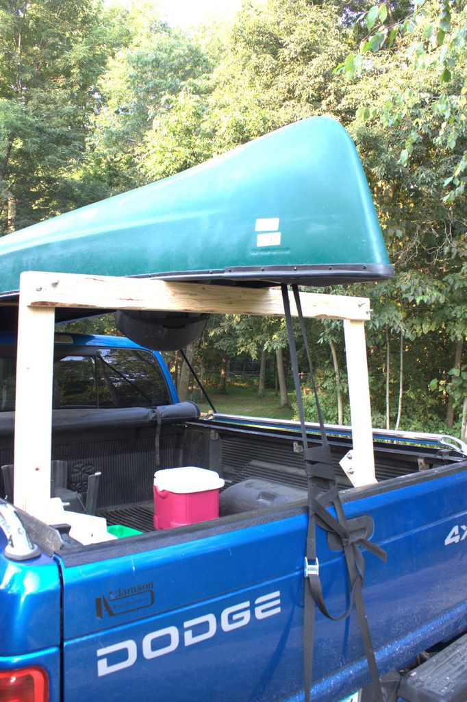 DIY Truck Canoe Rack
 dS Tips Diy canoe rack for pickup truck