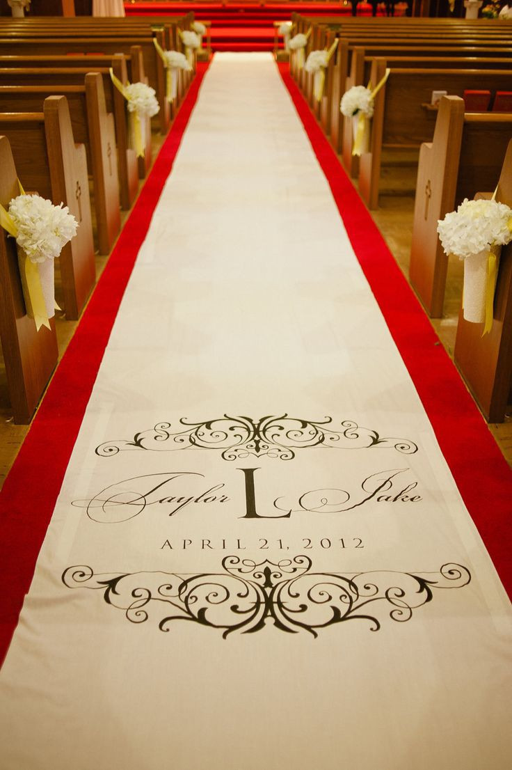 DIY Wedding Aisle Runners
 Custom Monogram Carpet Wedding Aisle Runner Custom Aisle