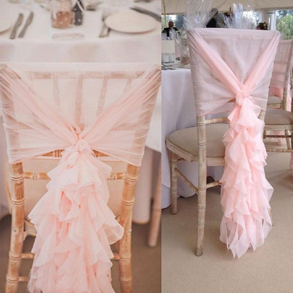 DIY Wedding Sashes
 275cm Chiffon chair sash wedding birthday party home party