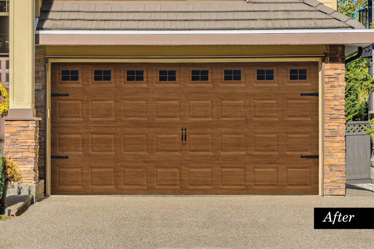 DIY Wood Garage Door Kits
 Giani Red Oak Wood Look Kit for Garage Doors