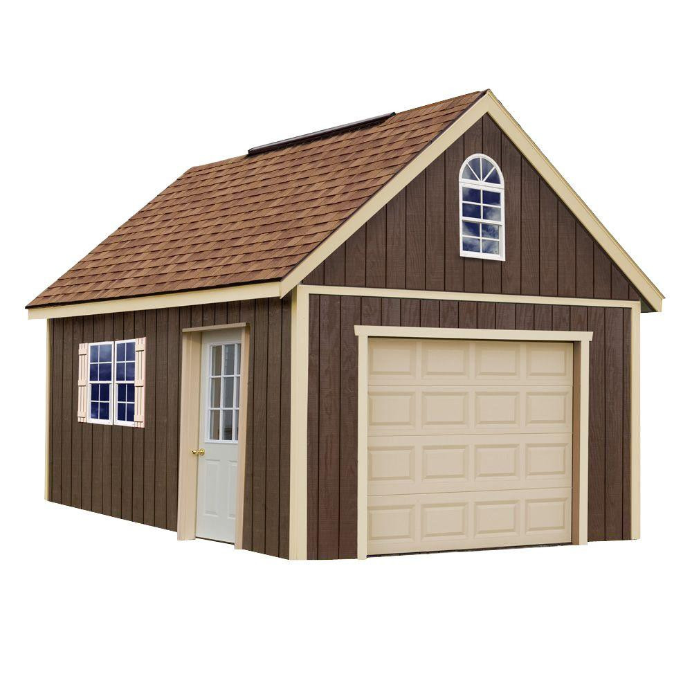 DIY Wood Garage Door Kits
 Best Barns Glenwood 12 ft x 24 ft Wood Garage Kit