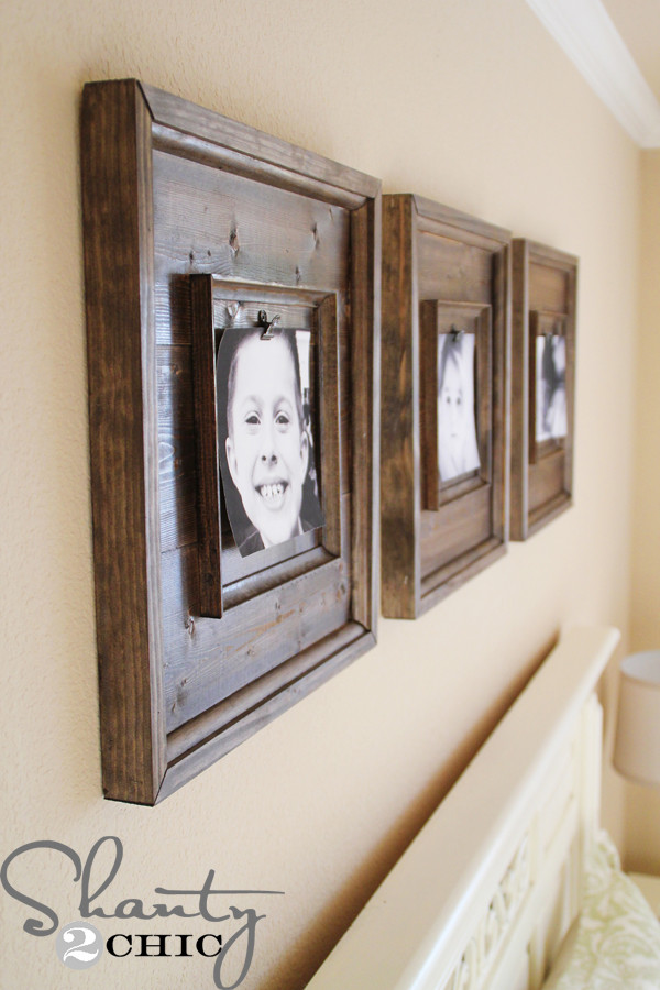 DIY Wooden Picture Frame
 DIY Wall Art $15 Wooden Frames Shanty 2 Chic