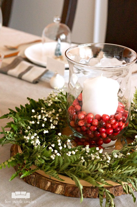 Easy DIY Christmas Centerpieces
 Easy DIY Christmas Centerpiece two purple couches