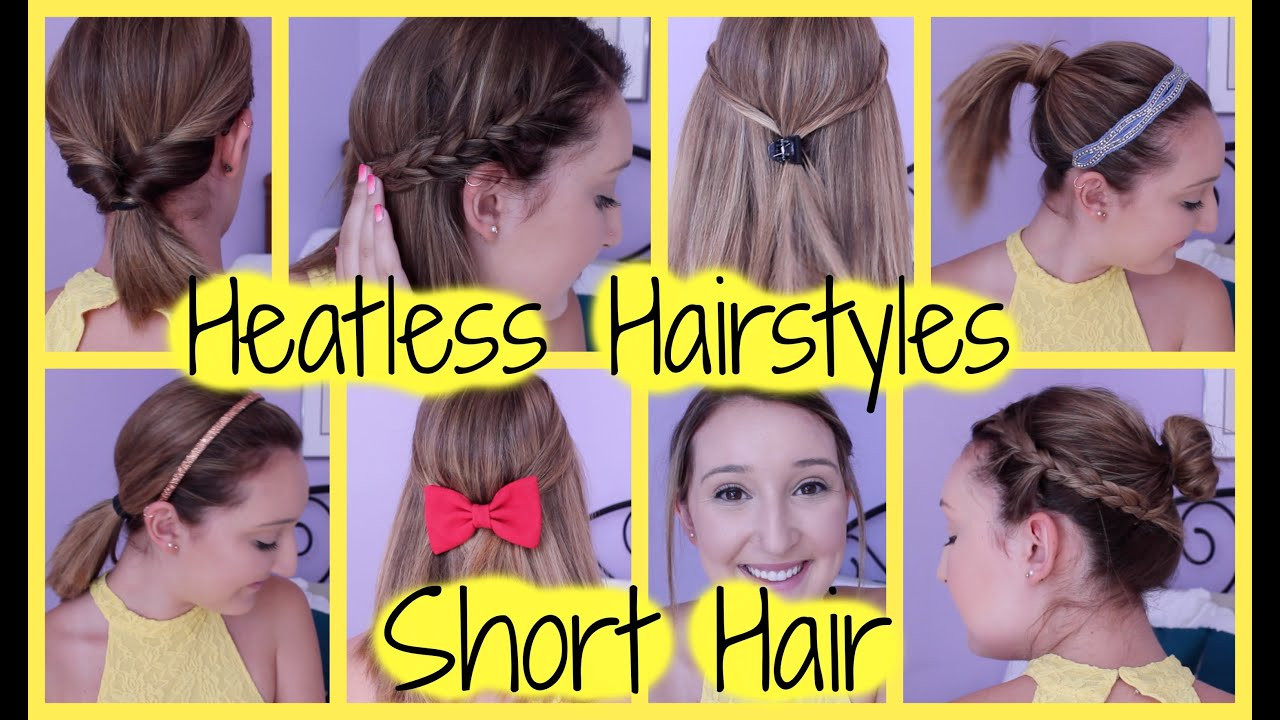Easy Hairstyles For Short Hair For School
 8 Heatless Hairstyles For Short Hair Easy & Quick for