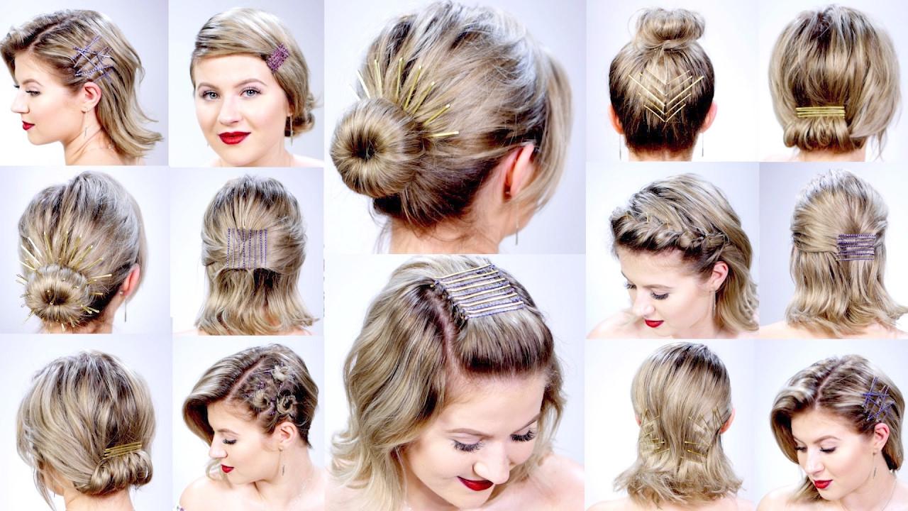 Easy Hairstyles For Short Hair For School
 11 SUPER EASY HAIRSTYLES WITH BOBBY PINS FOR SHORT HAIR