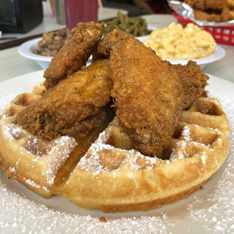 Eddy'S Chicken And Waffles
 RESTAURANT REVIEW Ceci s chicken waffles have soul well