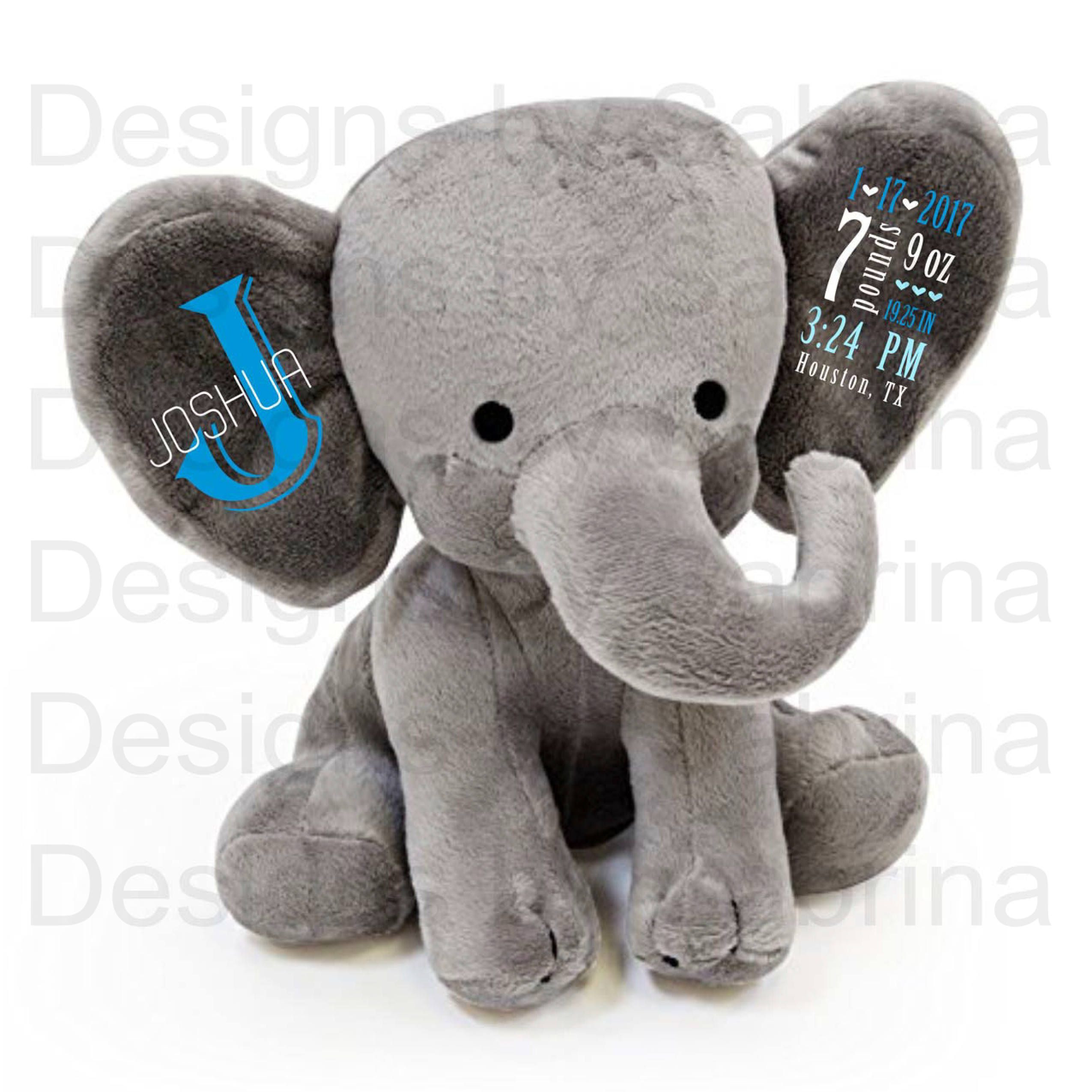 Elephant Baby Gift Ideas
 PERSONALIZED ELEPHANT Personalized Baby Gift Baby Shower