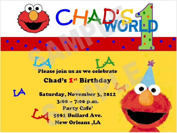 Elmo 1st Birthday Invitations
 Solutions Event Design by Kelly Elmo 1st Birthday