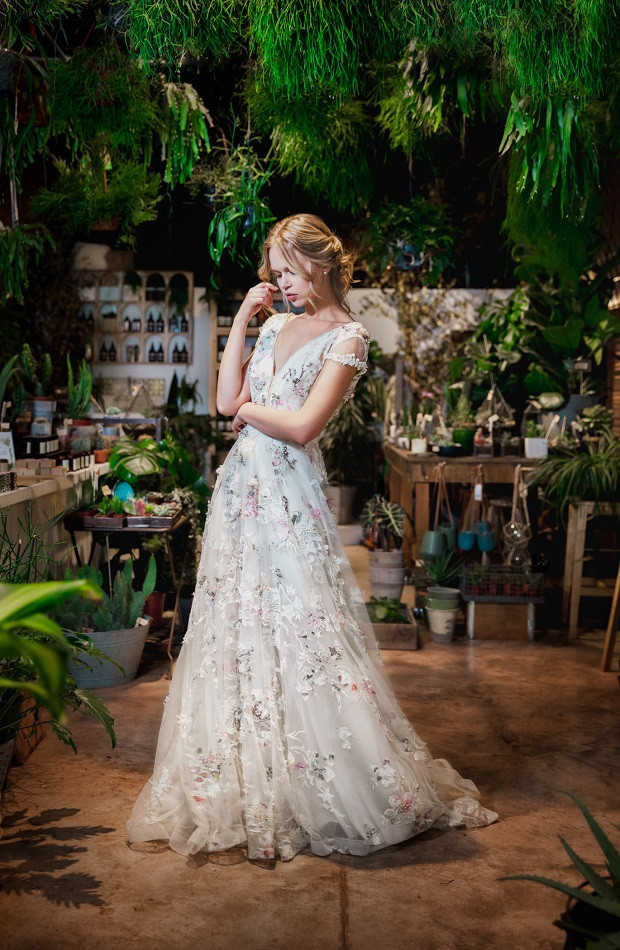 Embroidered Wedding Dress
 Boldly Boho Embroidered Wedding dresses with Colourful