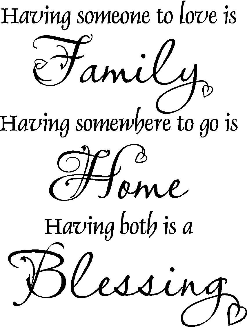 Family Blessings Quotes
 Family Home Blessing Vinyl Wall