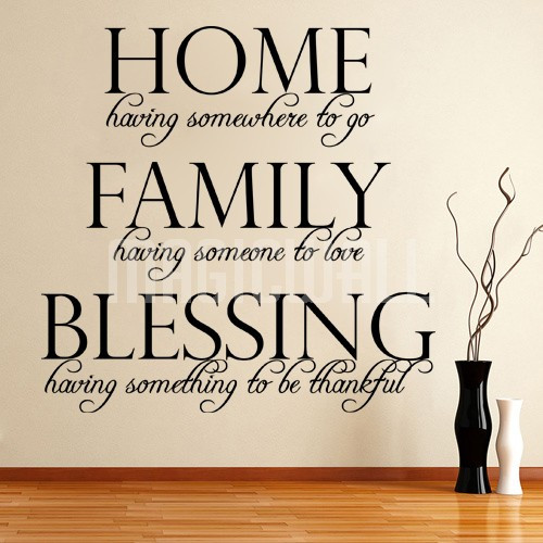 Family Blessings Quotes
 Home Family Blessing Wall Quote Wall Lettering