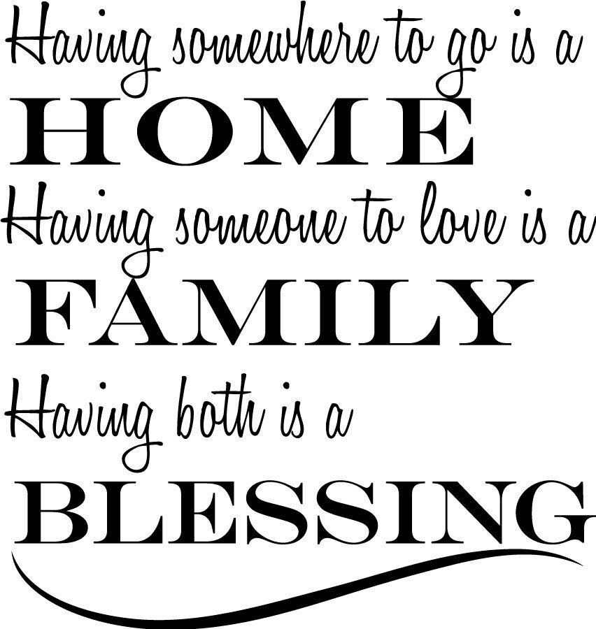 Family Blessings Quotes
 Home Family Blessing Love Decor vinyl wall decal quote
