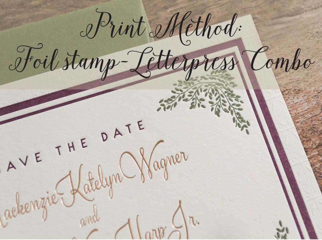 Foil Stamped Wedding Invitations
 Letterpress Foil Stamped Wedding Invitations