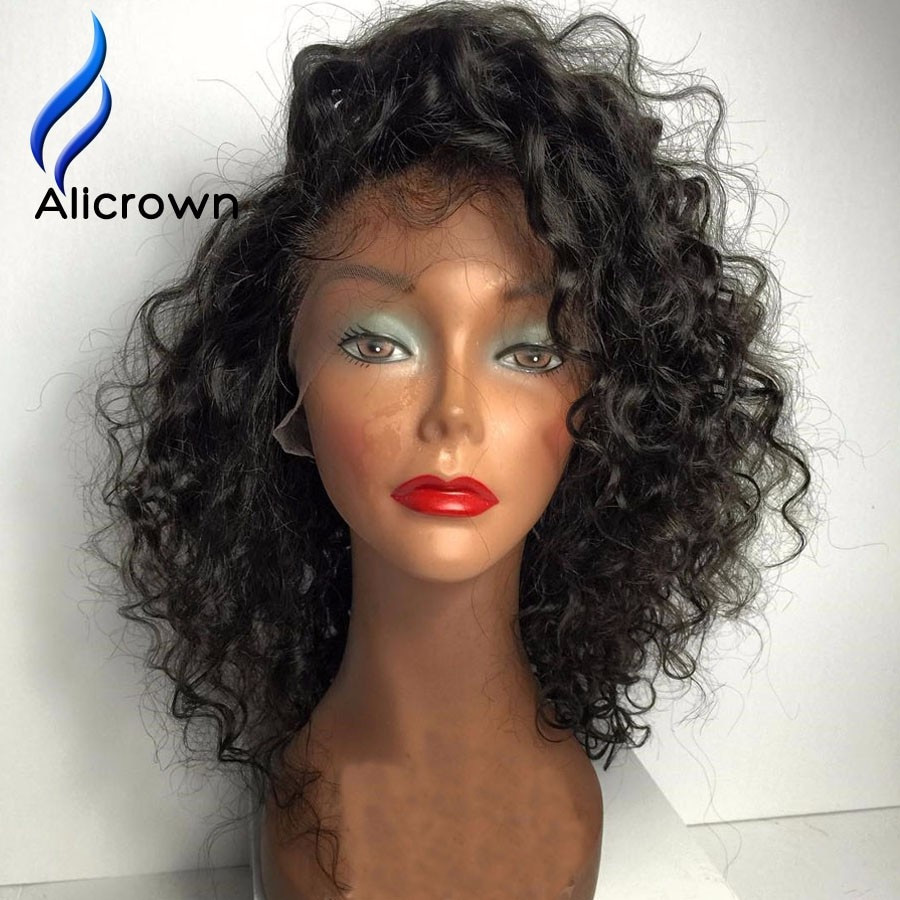 Full Lace Human Hair Wigs With Baby Hair
 Glueless Full Lace Human Hair Wigs Curly Lace Front Wigs