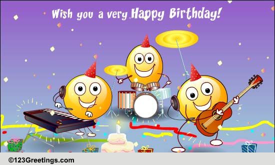 Funny Singing Birthday Cards
 The Happy Song Free Songs eCards Greeting Cards